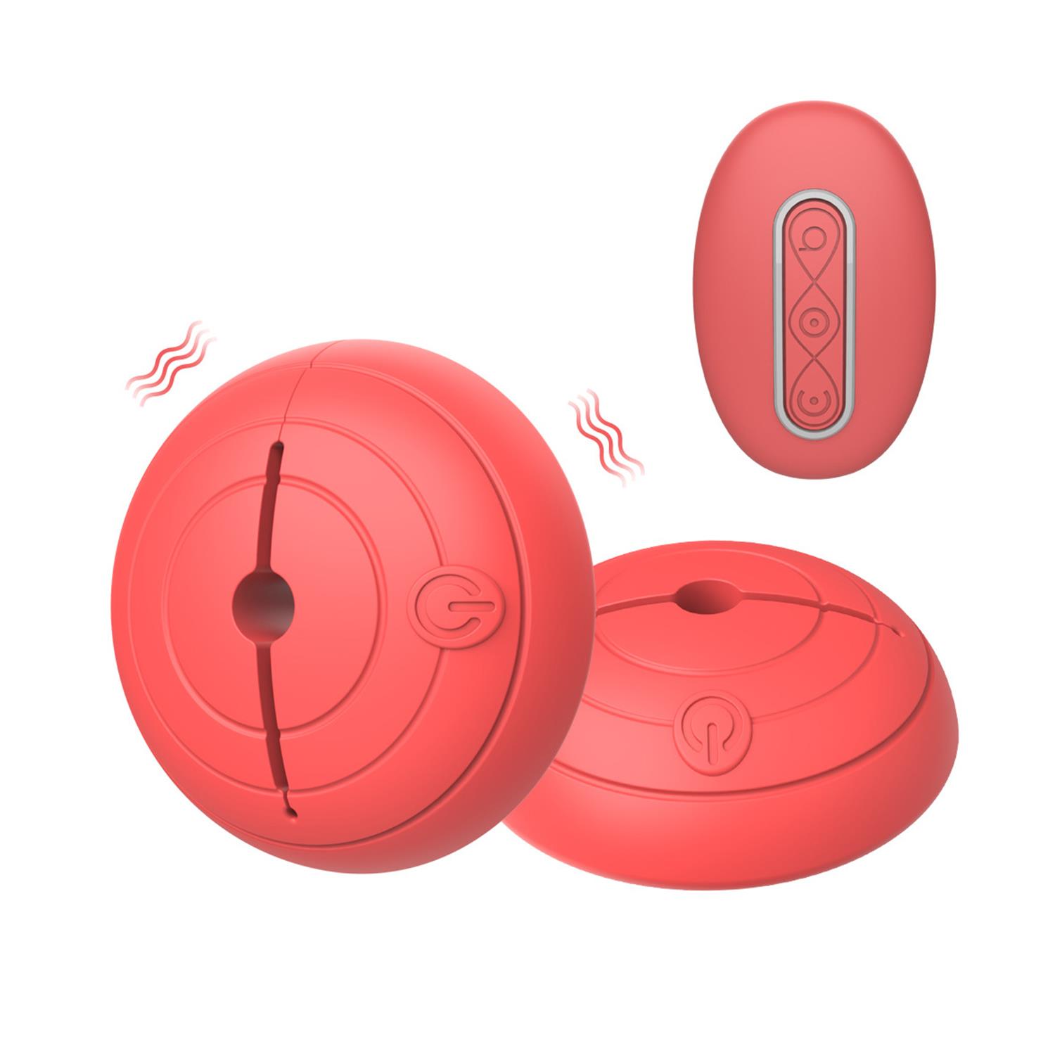 4864.jpg Uzaktan Kumandalı Göğüs Vibratörü Kırmızı - Görsel 1