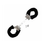 Peluşlu Metal Fantezi Kelepçe Siyah